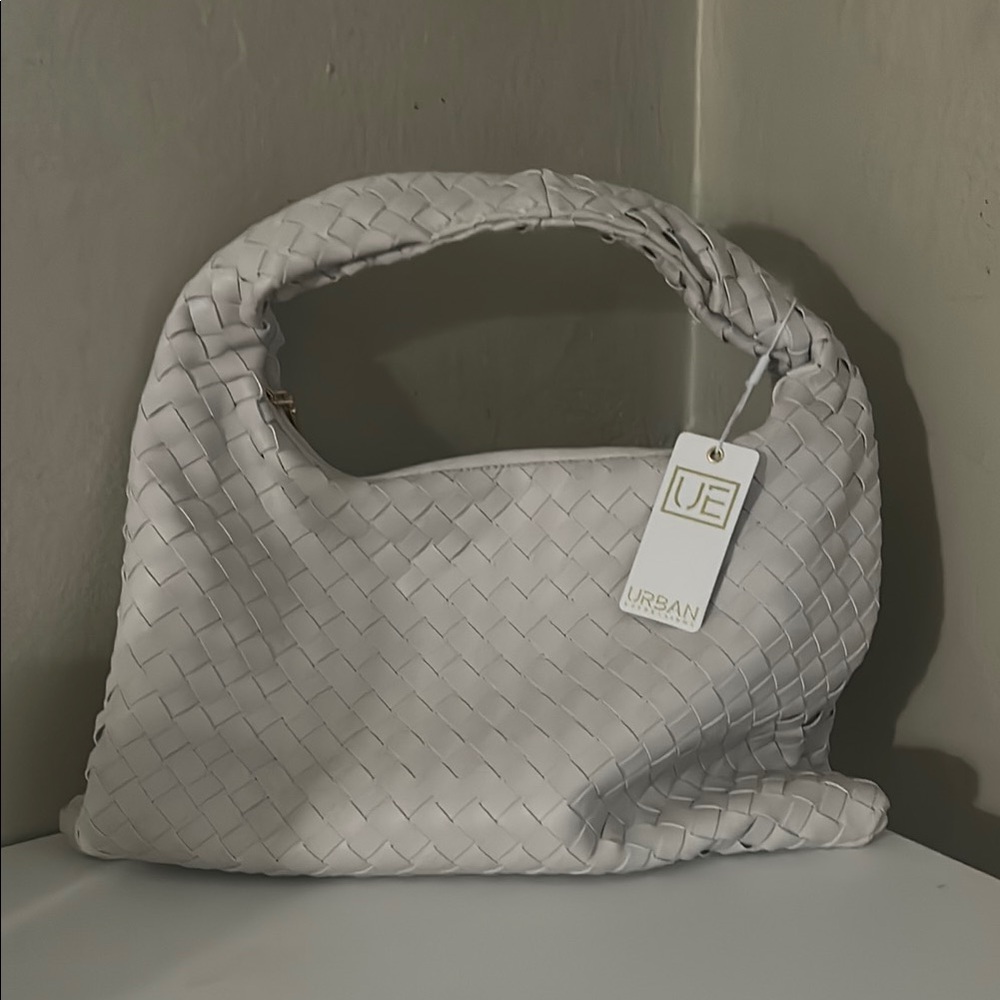 NWT Urban Expressions Oatmilk Woven Hobo Bag